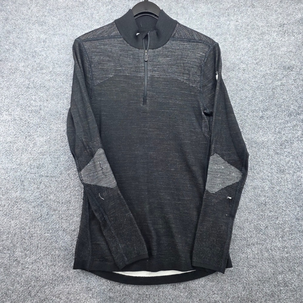 Smartwool Intraknit Merino 200 1/4 Zip Base Layer Black Women Small